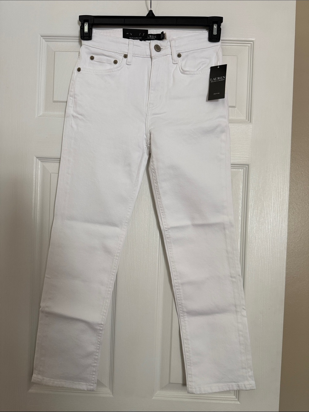 Lauren Ralph Lauren White Straight-Leg Women's Jeans